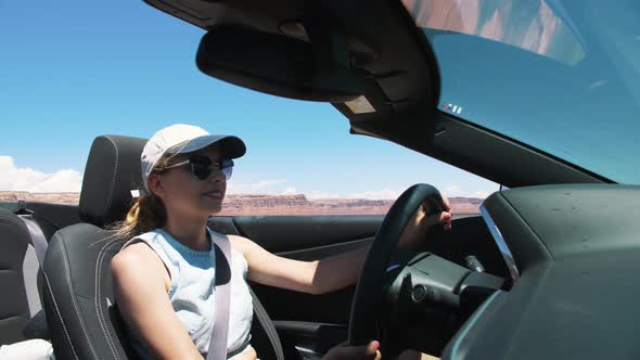 Girl In The Convertible Car