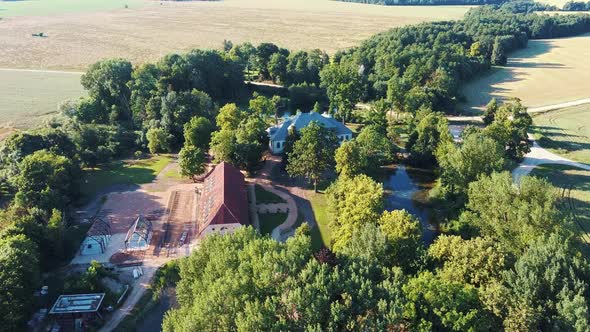 Abgunste manor in Zalenieku parish, Jelgavas region, Latvia, Europe. Manor was built  around 1780, b