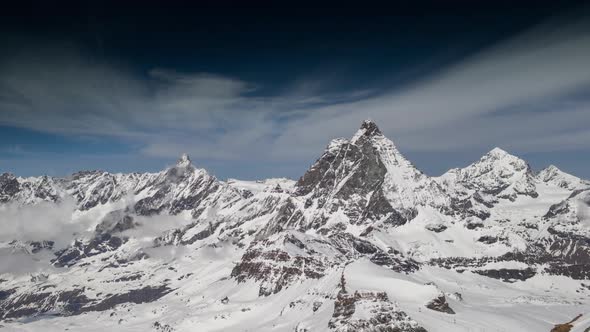 matterhorn alps switzerland mountains snow peaks ski timelapse