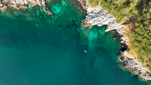 Summer Cleopatra Beach aerial view 4 K