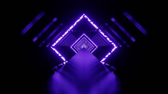 Neon Purple Painted Square Vj Loop Tunnel Background HD