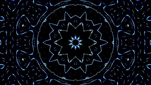 shining bright lines set blue wave motion, colorful, on black background alt