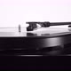 Pullout with Black Turntable with Spinning Vinyl Record on - VideoHive Item for Sale