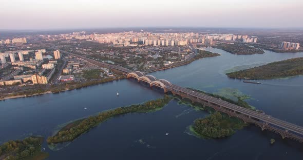 Bridge Sunset On River