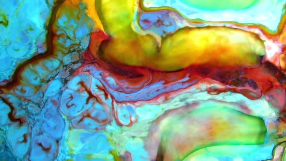 Abstract Bright Colours Paint Spreading Texture alt