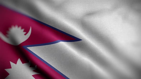 Nepal Flag Textured Waving Close Up Background HD