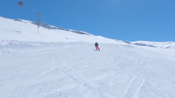 Skiing Downhill