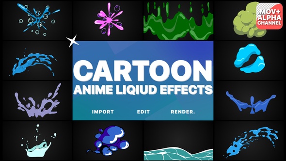Cartoon Anime Liquid Effects | Motion Graphics