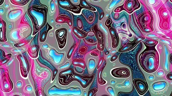 Black Cyan Pink Seamless pattern Liquid animation