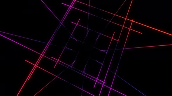 Cubic Lattice Structure From Neon Lines