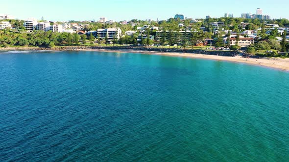 Aerial view of Moffat Beach, Sunshine Coast, Queensland, Australia.