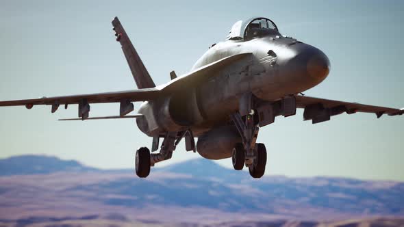 American Military Plane Over the Desert