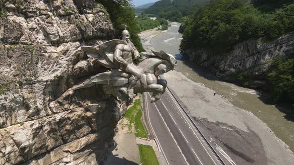 Monument Uastirdzhi in the Alagir Gorge