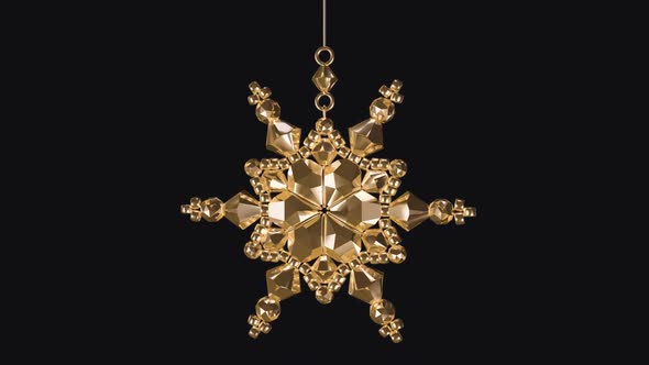 Golden Snowflake - Spinning Loop