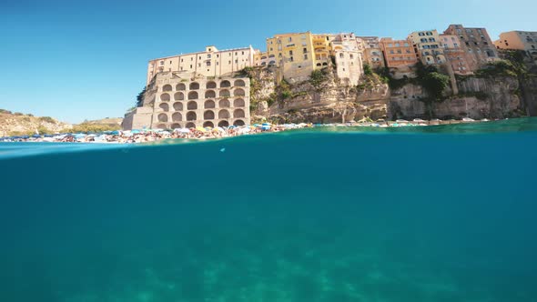 Tropea City View From Underwater