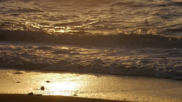 Stormy Sea at Sunset Natural Dramatic Seascape