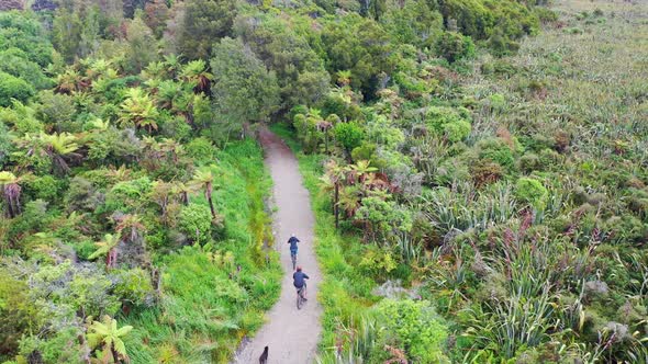 Aerial of Cyclists