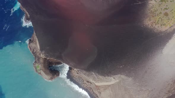 Natural Landscape of Faial Island with Capelinhos Volcano Azores Portugal