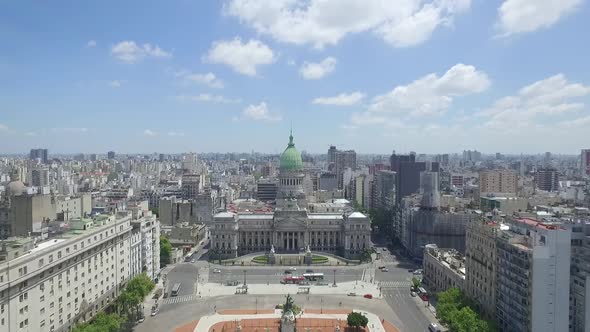 Aerial View of Congress of the Argentine Nation.