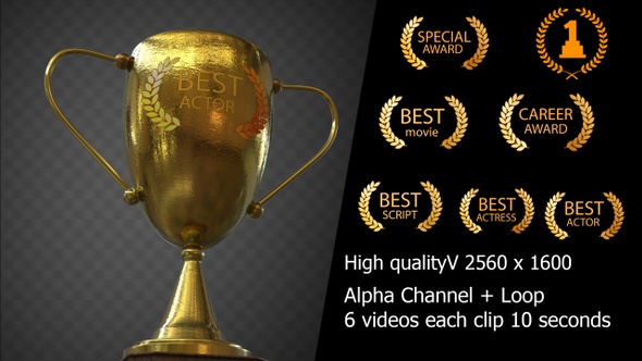 Rotating 3D Award Trophy alt