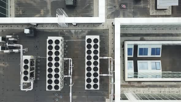 Ventilation System on the Roof of a Covid Hospital