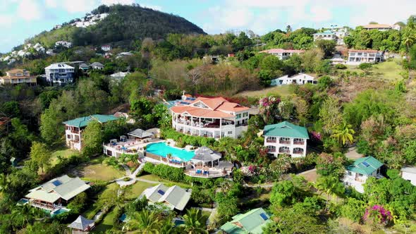 Saint Lucia Castries From Above with Luxury Hotels  St Lucia Tropical Island