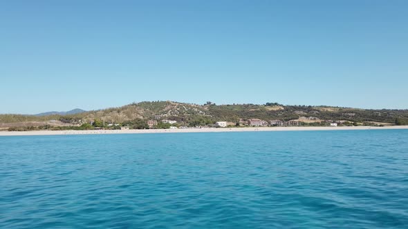 Sailing with the dinghy on the sea