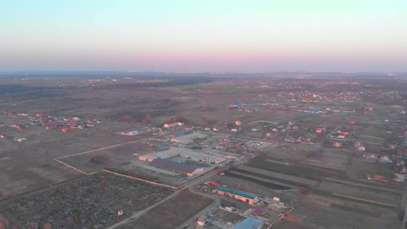 Factory And Cemetery