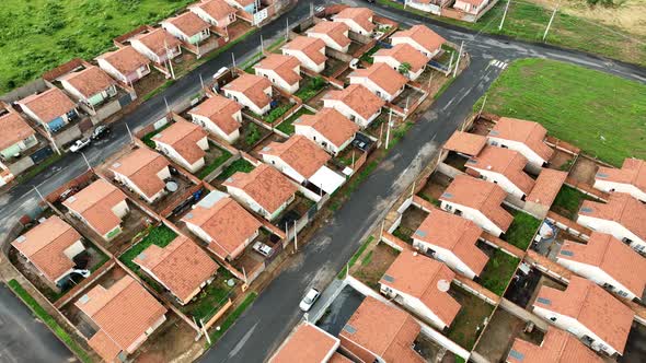 Popular residential houses habitation. Community housing.