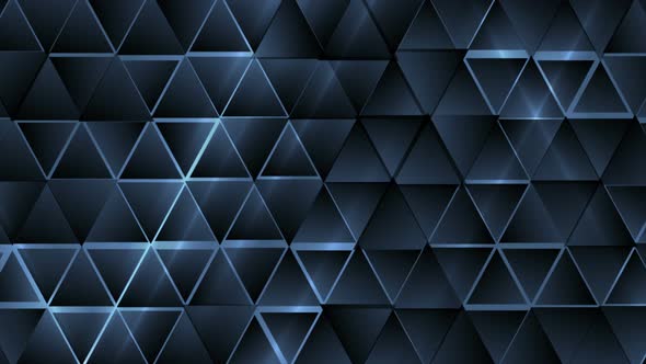 Dark Blue Abstract Tech Triangles