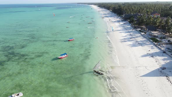 Indian Ocean Near the Shore of Zanzibar Tanzania