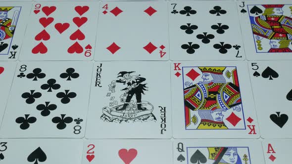 Playing Cards For Poker In The Casino On The Table