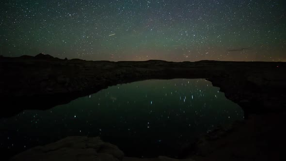 Star time lapse over Lake Powell