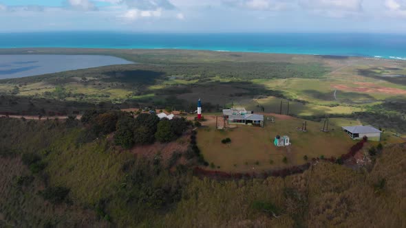 Aerial of Montana Redonda Tourist Area and Lookout with Swings