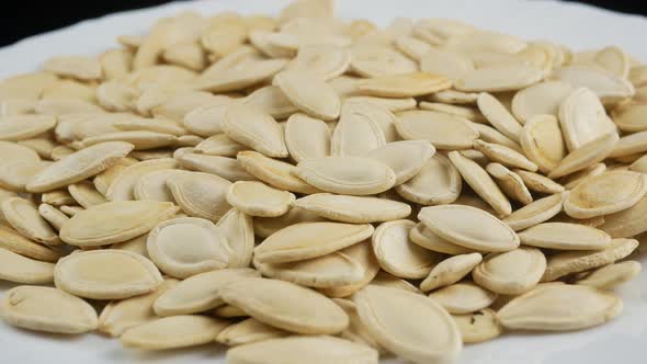 Pumpkin seeds close up