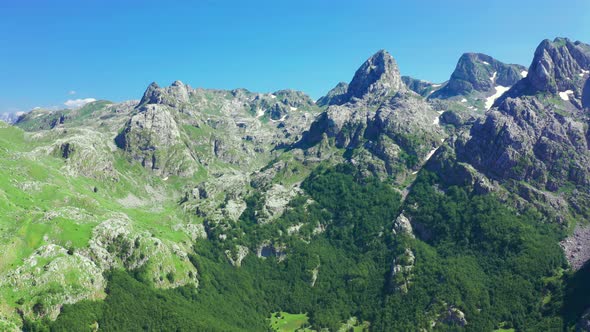 Prokletije Mountains Over the Grebaje Valley Montenegro
