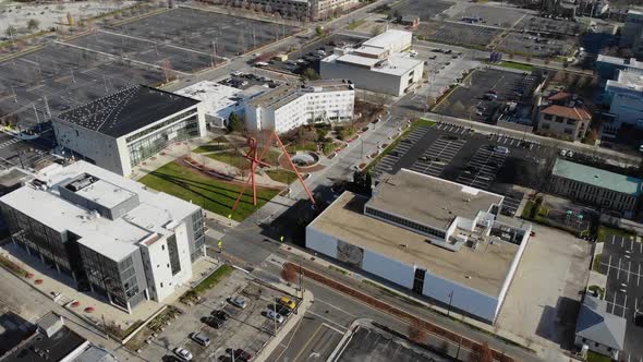 CCAD Columbus College of Art and Design main campus - aerial drone