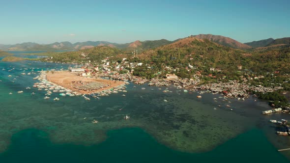 Coron Town Aerial View