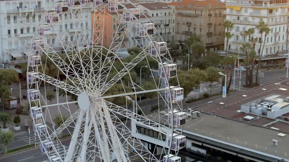 Cannes Port Ferris Wheel and City Center