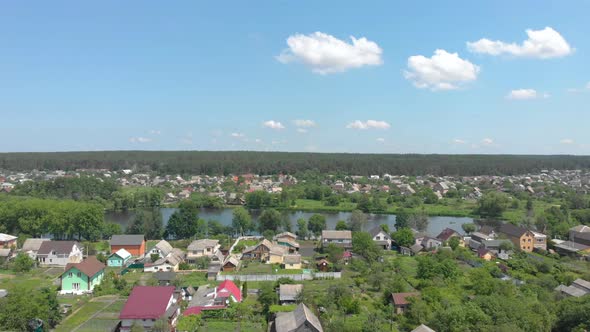 Village Lake And Forest