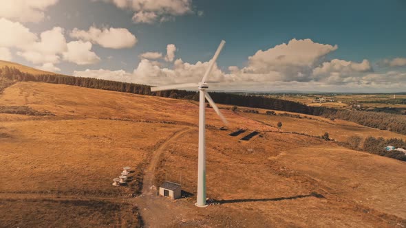 Autumn Wind Turbine Aerial alt
