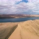 Panoramic View From Above on a Sandy Desert with Lakes - VideoHive Item for Sale