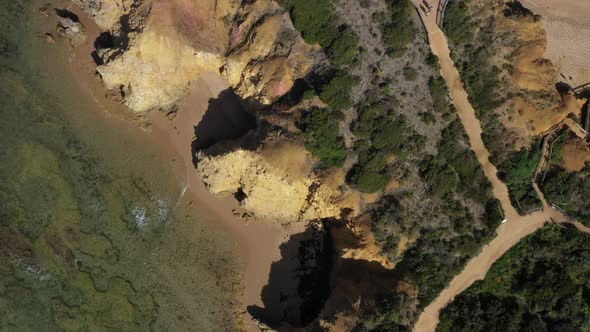 AERIAL DIRECTLY ABOVE Rocky Point Lookout, Torquay Australia