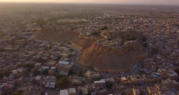 AERIAL: Jailsamer desert city in India