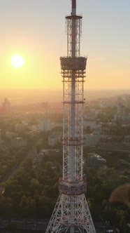 TV Tower in the Morning at Dawn in Kyiv Ukraine