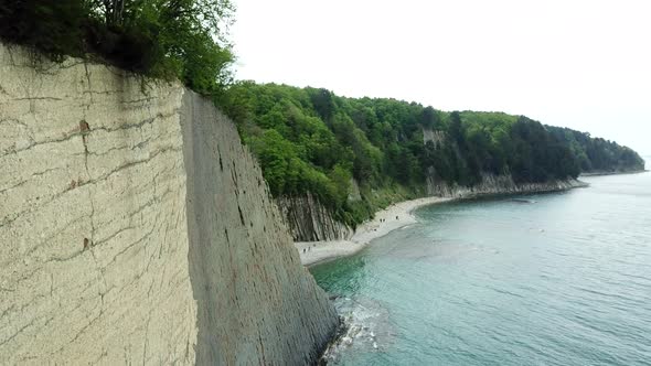 Drone View of Rocks Nature Sea and Water Skala Kiseleva is a Natural Monument on the Territory of