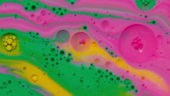 Colorful Green Pink Bubbles Surface Wallpaper Themes Background Multicolor Space Universe Concept