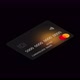 Neutral Credit Card on Black Transparent Background Rendered with the Glassmorphism Effect - VideoHive Item for Sale