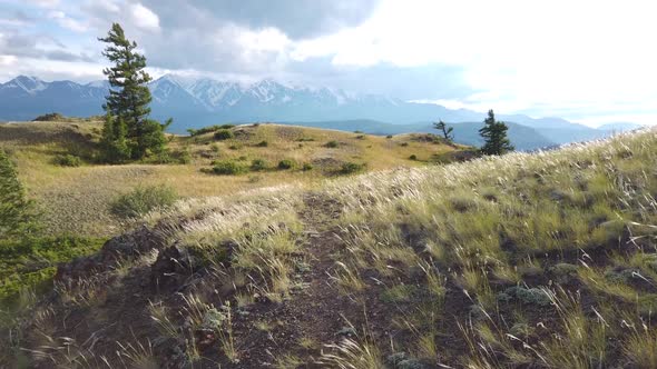 Kurai Steppe in Altai Mountains