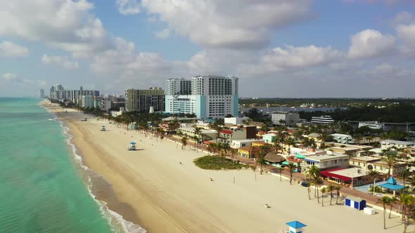 Drone video Hollywood Beach Florida United States